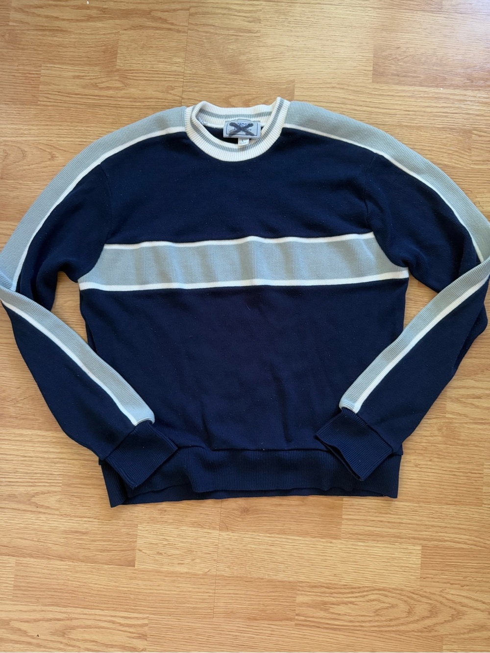 Vintage 90s Charming Forge Striped Crewneck Sweatshirt USA Made M/L